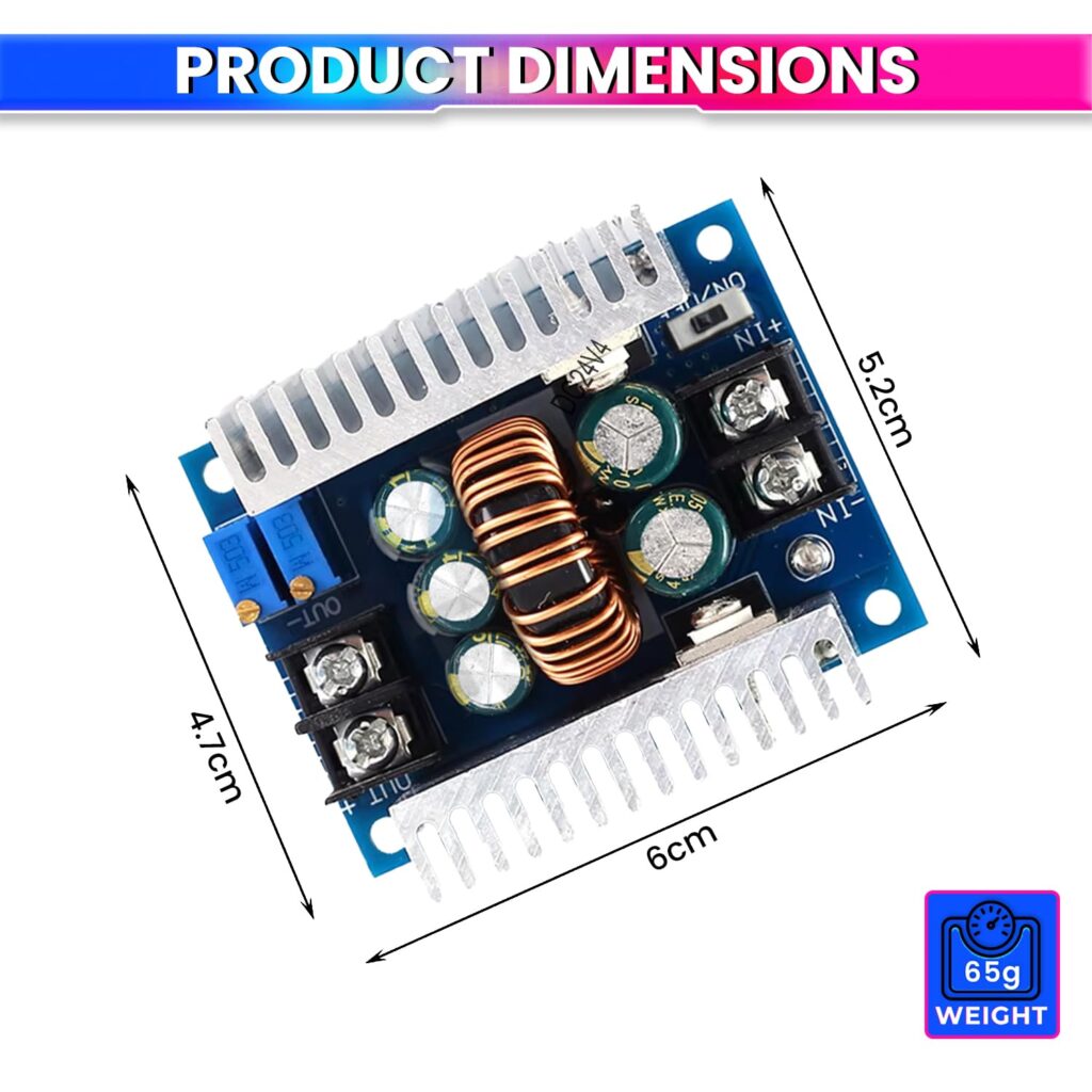 amiciSolar 300W 20A DC-DC Buck Converter – पावरफुल, एडजस्टेबल और हाई-एफिशिएंसी मॉड्यूल 5 5 1